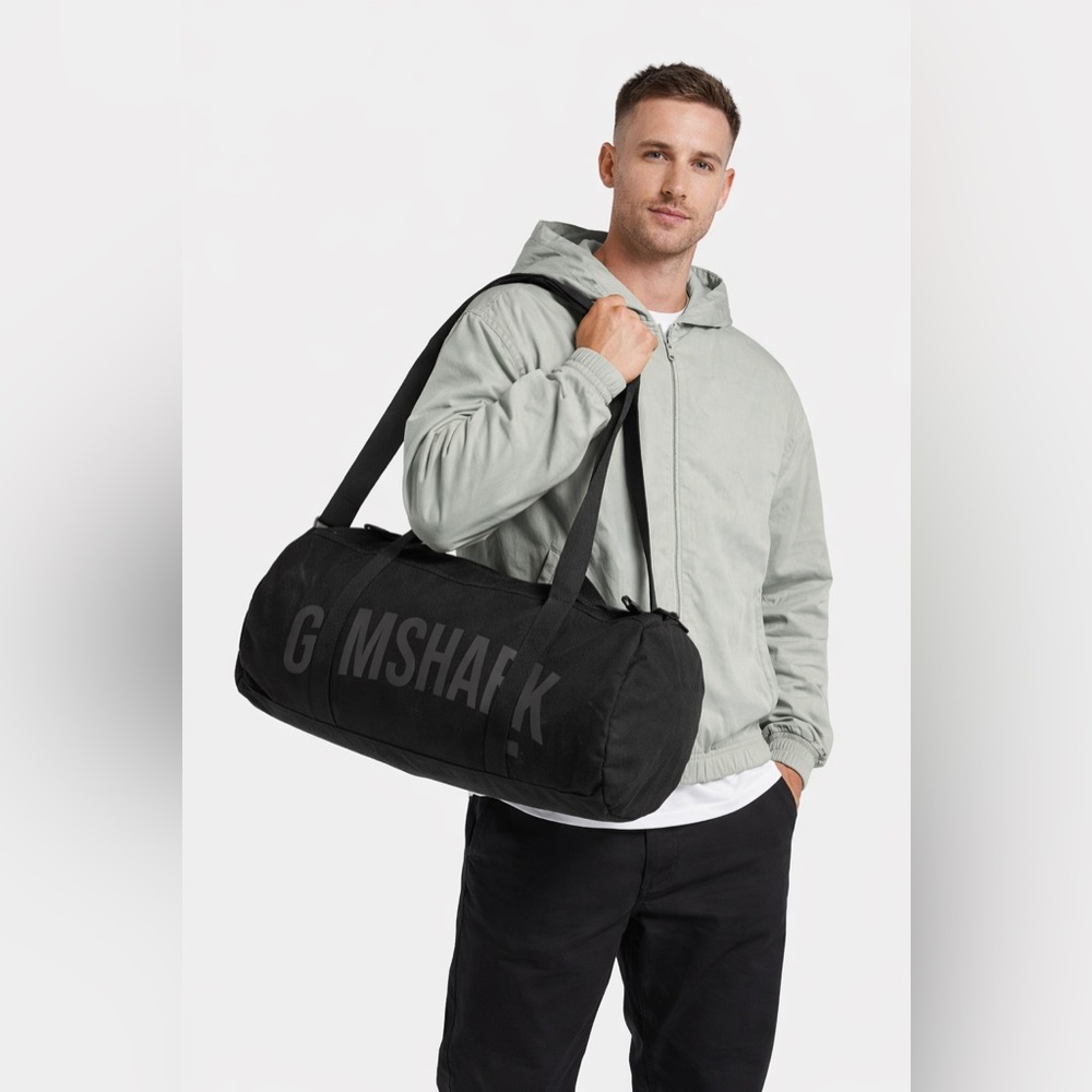 Gymshark Black Men's Duffel Bag Black Wash Power Holdall Gym Bag NEW